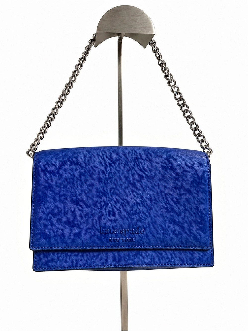 Kate Spade Cameron Cobalt Blue Saffiano Chain Shoulder Bag Crossbody Clutch